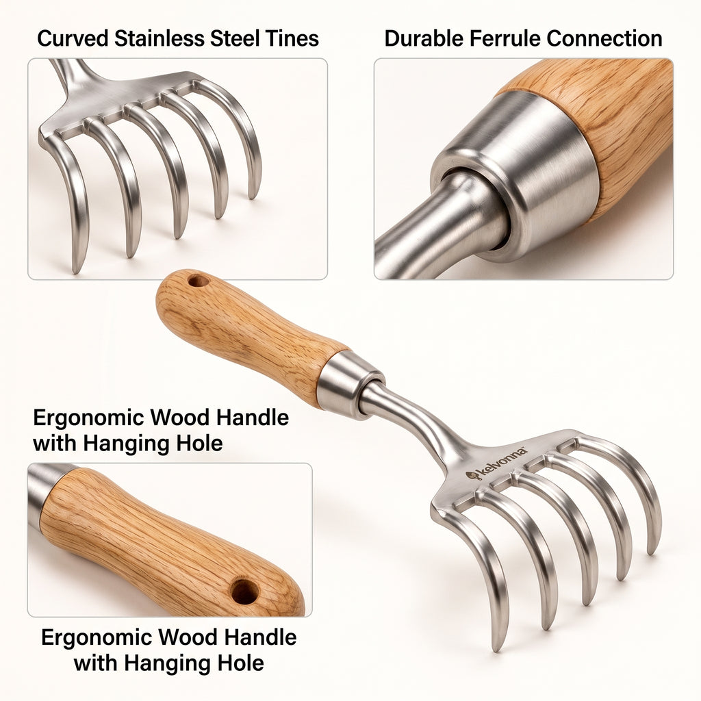 kelvonna™ 5-Tine Hand Rake