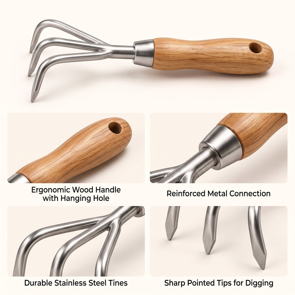 kelvonna™ 3-Tine Hand Cultivator